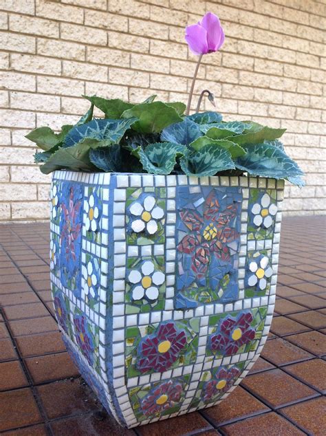 Mosaic Planters Mosaic Vase Mosaic Flower Pots Mosaic Garden Art