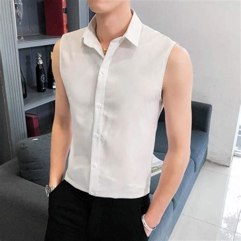 Yla Camisa Sin Mangas De Verano Hombre Camisas Ajustadas Para Hombre