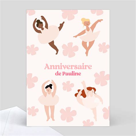 Invitation Anniversaire Enfant Ballerine Popcarte