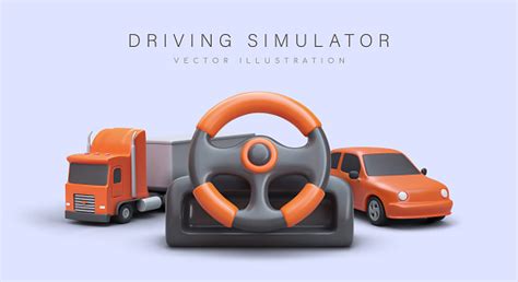 Driving Simulation Game Computer Steering Wheel Truck Car Learning To Drive On Simulator Stock ...