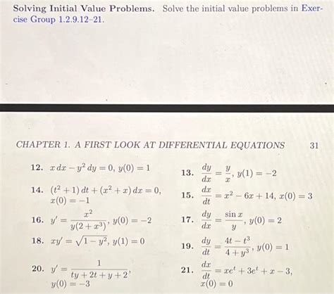 Solved Solving Initial Value Problems Solve The Initial