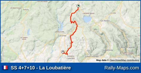 Ss La Loubati Re Stage Map Rallye National Montagne Noire