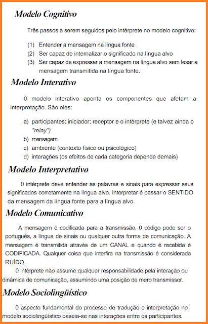 LIBRAS E O MUNDO MODELOS DE TRADUÇÃO