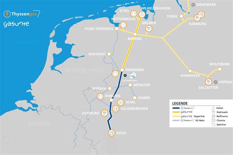 Wasserstoff per Pipeline von der Küste nach NRW