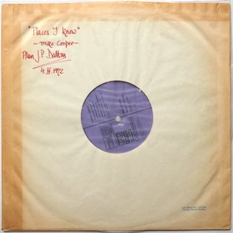 Mike Cooper With The Machine Gun Co And Michael Gibbs Places I Know 中古レコード・中古cdのdisk