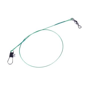 Anti Bite Steel Fishing Line Steel Wire Leader With Swivel Fishing