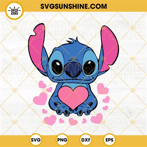 Stitch Valentine Png Stitch And Heart Scrump Love Png Disney