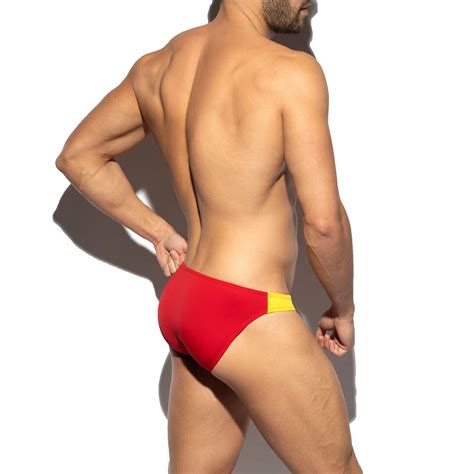 Bath Bikini Flags Yellow Swim Briefs For Man Brand Es Collection