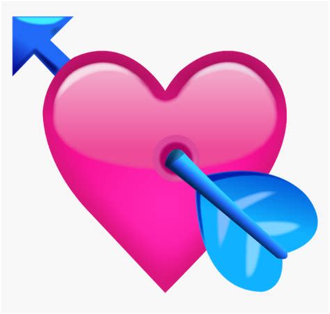 Pink Heart With Arrow Emoji - Heart With Arrow Emoji, HD Png Download , Transparent Png Image ...