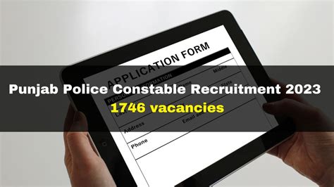 Punjab Police Constable Recruitment 2023 Registration Process Begins