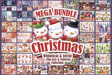 Whimsical Joyful Christmas Mega Bundle Bundle Creative Fabrica