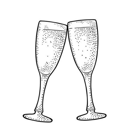 Champagne Glasses Clinking Illustrations Royalty Free Vector Graphics And Clip Art Istock