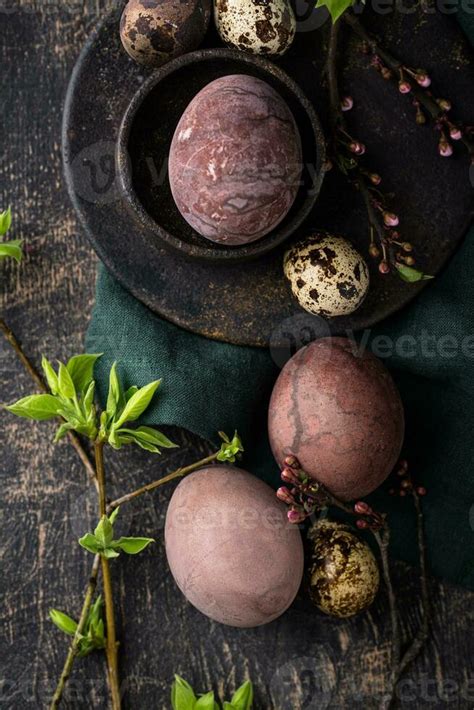 Easter Eggs Painted With Natural Dye Stock Photo At Vecteezy