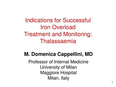 PPT Indications For Successful Iron Overload Treatment And Monitoring