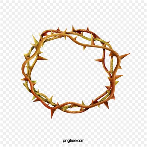 Thorn Crown White Transparent Hand Drawn Cartoon Crown Of Thorns