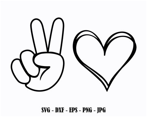 Peace Love SVG Hand Peace Sign Svg Png Peace Hand Svg Peace - Etsy