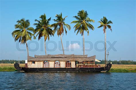 Traditional houseboat on Kerala backwaters. Kerala, India | Stock image | Colourbox