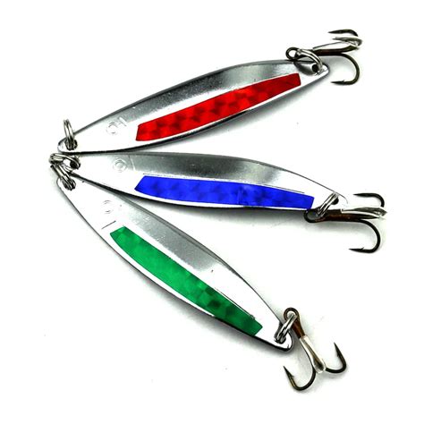 New 3pcs Lot Metal Fishing Lure 21g Random 3 Colors Spoon Lure Hard