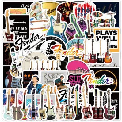 Love Guitar Music Stickers Decal Wholesale sticker supplier