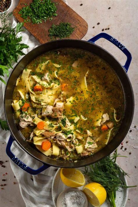 Dutch Oven Chicken Noodle Soup Lauren From Scratch