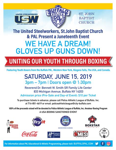 Pal Boxingjuneteenth 2019 Police Athletic League Of Buffalo Inc