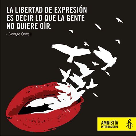 A Poster With Birds Flying Over A Womans Mouth And The Words La Libertad De Expression Es