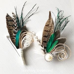 Green Winged Teal Duck Boutonni Re Emerald Rustic Feather Lapel Pin