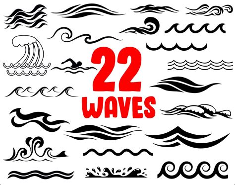 Wave Svg Waves Svg Wave Clipart Wave Decal Wave Silhouette Waves