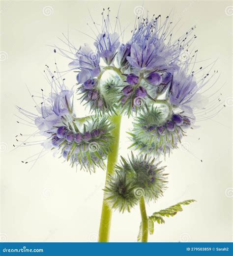 Light Purple Flowers Of Phacelia Tanacetifolia Aka Lacy Phacelia