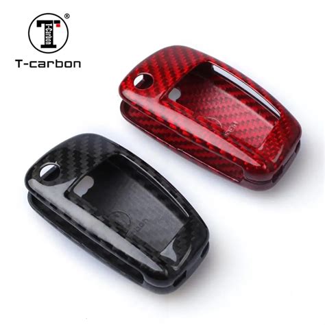 Porte Cl S De Voiture En Fiber De Carbone T Carbon Coque Pour Audi A L