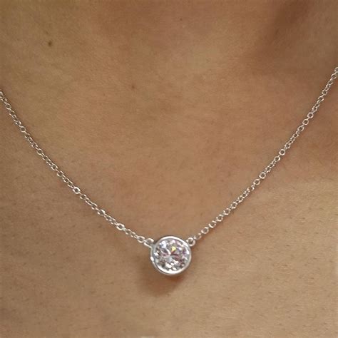 Carat Diamond Pendant Elan Silver Necklaces