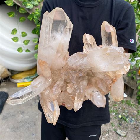 Lb Large Natural Clear White Quartz Crystal Cluster Rough Healing