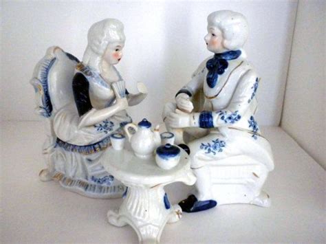 Pin On Blue And White Victorian Figurines