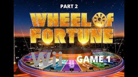 Wheel Of Fortune Wii Game 1 Part 2 YouTube