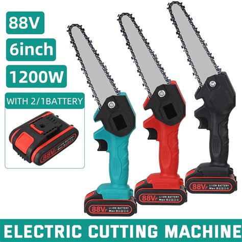 6” 88v 1200w Electric Cutting Machine Rechargeable Small Electric Saws Woodworking One Handed