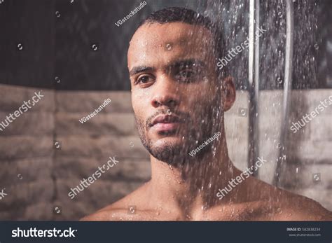 Handsome Naked Afro American Man Looking Stock Photo 582838234 Shutterstock