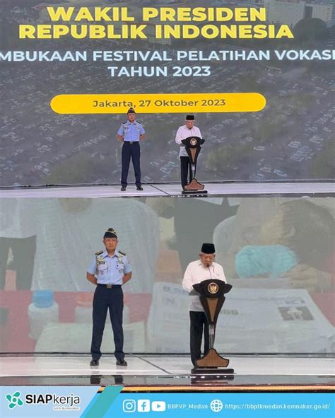 Wapres Buka Festival Pelatihan Vokasi Dan Job Fair Nasional