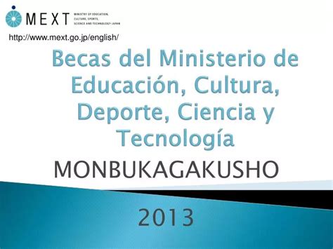 PPT Becas del Ministerio de Educación Cultura Deporte Ciencia y