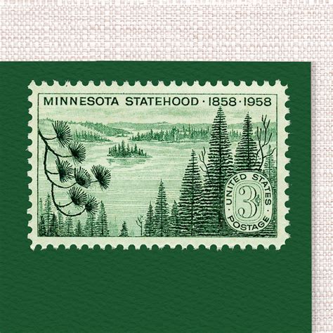 3 Minnesota Statehood Pack Of 25 Unused Stamps From 1958