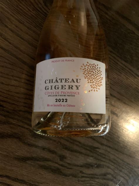 2022 Château Gigery Côtes de Provence Rosé France Provence Côtes de