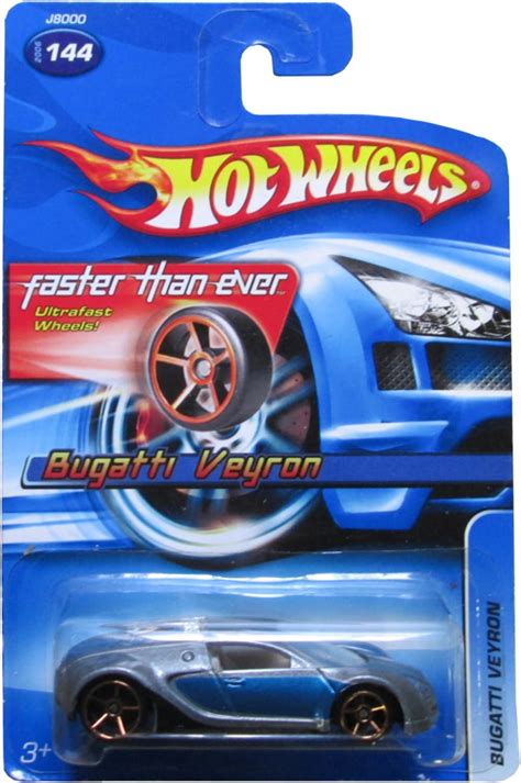 Hot Wheels 2006 144 Bugatti Veyron Blue Silver FTE Faster Than Ever 1