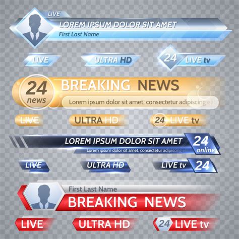 Premium Vector Tv Vector Bars And Broadcast Graphics News Banner For