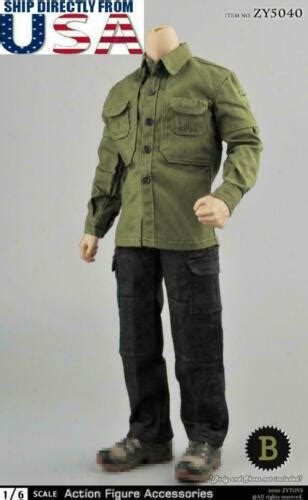 1 6 Men Combat Shirt Pants Set B For 12 Hot Toys Worldbox TBLeague Male Figure EBay