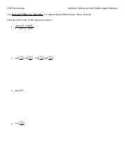 AdditionSubtractionDoubleAngleHandout Doc GSE PreCalculus Addition