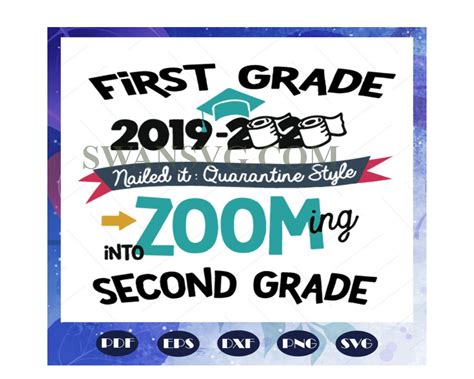 First Grade 2019 2020 Zooming Into Second Grade Svg Swansvg