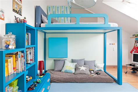 Kinderzimmer mit Hochbett für einen Jungen Contemporary Kids