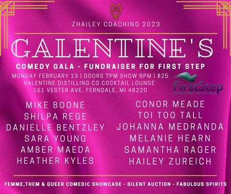 Galentines Comedy Fundraiser 2023 First Step Wayne Countys Domestic Violence And Sexual