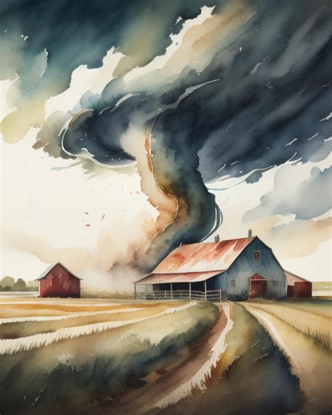 Twister On Farm Painting By Jessica Rightnour Miller Fine Art America