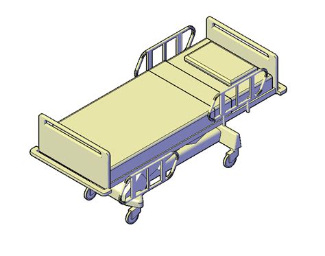 Hospital Bed 3d Models Cadblocksfree Thousands Of Free Cad Blocks