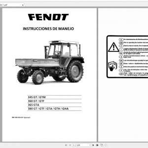 Fendt Tractor Xylon VIN 520 524 Operation Manual Workshop Manual EN